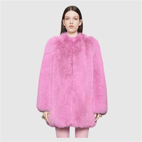 pink gucci fur coat mitchel|gucci coats for women.